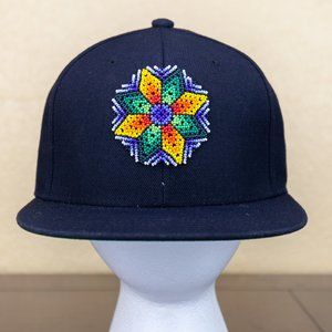 MTN Huichol Hand Beaded Flat Bill Snapback Cap